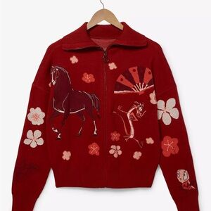 Disney Mulan Icons Zippered Women's Sweater - BoxLunch Exclusive